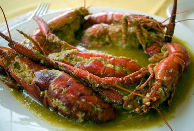 Prawns "al mojo de ajo" (with garlic sauce)