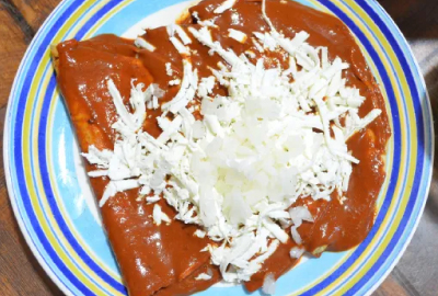 Enchiladas de olla (Pot enchiladas)